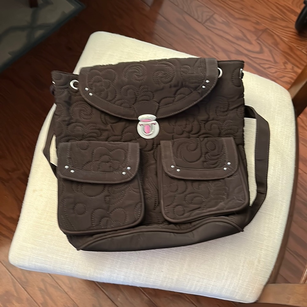 Vera Bradley Solid Brown Backpack - image 1